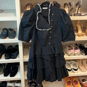 Ulla Johnson black short sleeve dress- excellent condition worn once